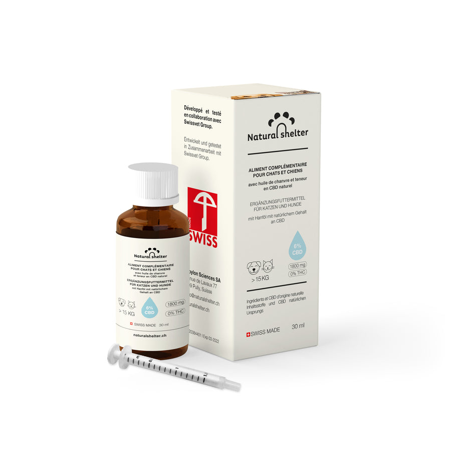 CBD Sublingual Oil 6% for dogs (+ 15kg)